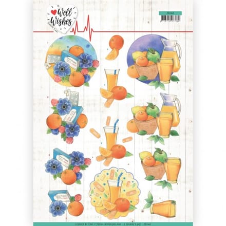 Pills and Vitamins Well Wishes 3D Cutting Sheet by Jeanine's Art 1 stuk