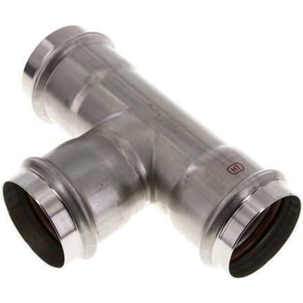 Tee Press Fitting - 54mm Persmof - RVS