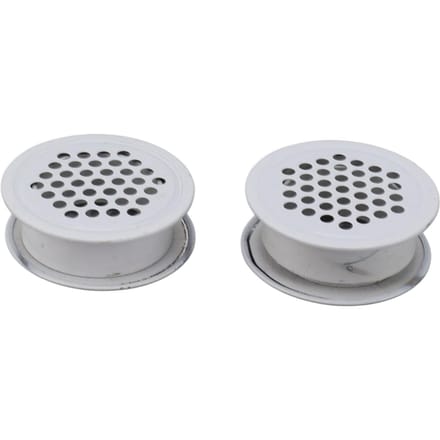 2 Stuks Ronde Ventilatieafdekking Wit Roestvrij Robuust Veelzijdig Luchtrooster Gaas Gatafdekking voor Huis Kast