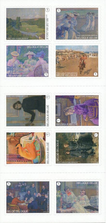 Bpost - Kunst - 10 postzegels tarief 1 - Verzending België - Van Rysselberghe