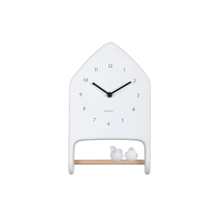Karlsson Wandklok Love Birds - Wit - 7.1x20x32cm - Wandklok Modern