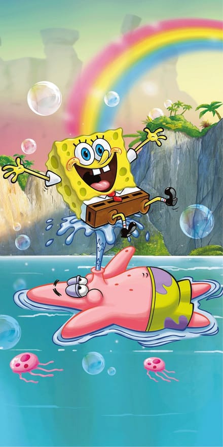 SpongeBob Squarepants Strandlaken Tropical Duo - 70 x 140 cm - Katoen