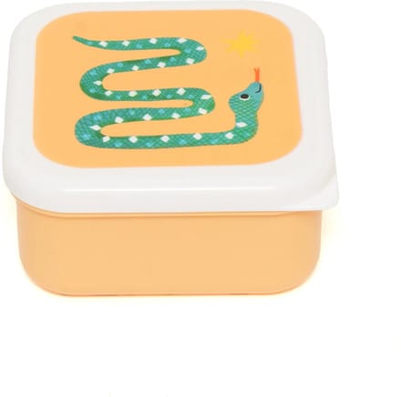 BEAU by Bo Petit Monkey Back to School set - Snackdozen + Drinkfles Upside Down Animals/Glitter - Groen