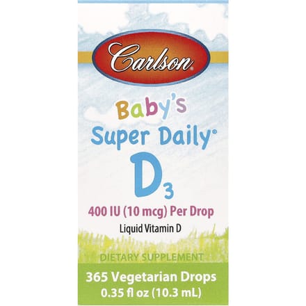 Super Dagelijkse D3 voor Baby, 10 Mcg (400 IE), 0.35 fl oz (10,3 ml)
