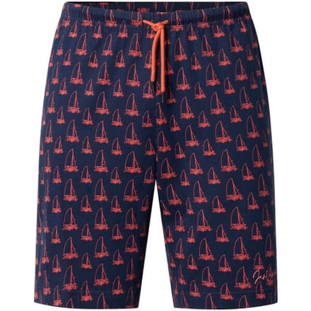Jan Vanderstorm herren Korte Pyjamabroek - 72/74 - donkerblauw - Plus Size