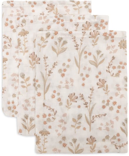 Jollein Hydrofiel Washandje 15x20cm Bloomy (3pack)