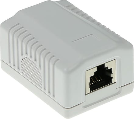 ACT Modulair opbouwdoos shielded 1-voudig CAT6A FA7005