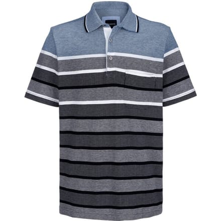 Babista herren Poloshirt - 52/54 - blauw - Plus Size