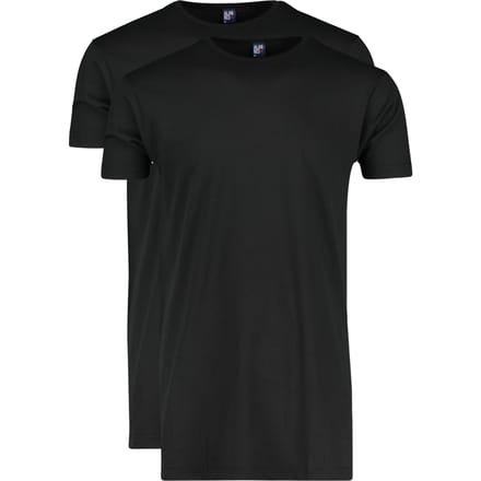 Alan Red Derby Extra Lang T-Shirt Zwart (2-Pack) - Maat M - Heren - Basic T-shirt