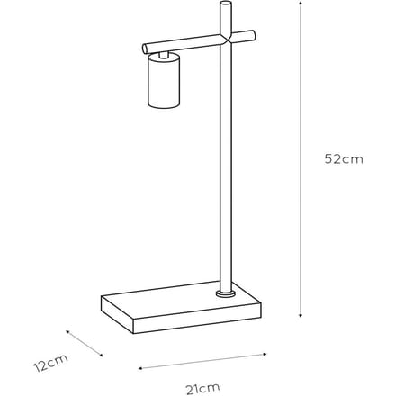 Lucide LEANNE - Tafellamp - 1xE27 - Zwart