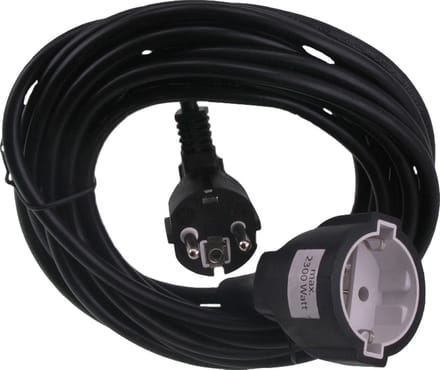 Q-Link verlengsnoer - randaarde - 3500W - 3 x 1.5 mmÂ² - 5 m - zwart