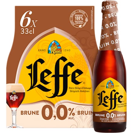 Leffe bruin bier - 6 x 330 ml