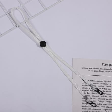Flexibele Verstelbare Hoedband Afneembaar Winddicht Hoed Kinband Anti-Verlies Band met Clips wit