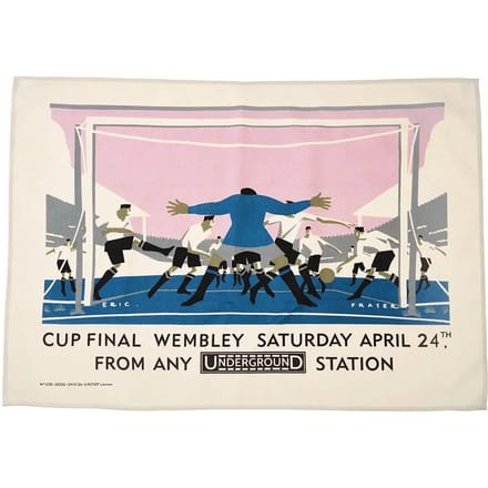Katoenen theedoek Rex London TfL Vintage Poster Cup Final
