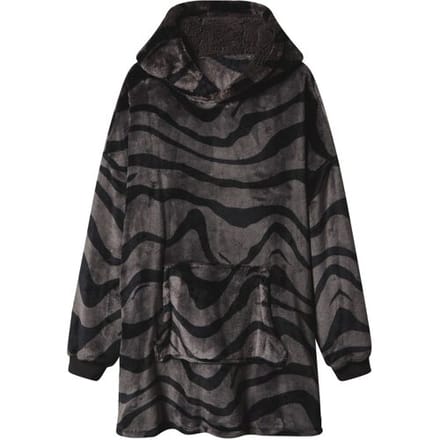 Lidl Oversized hoodie (Grijs/zwart, S/M)