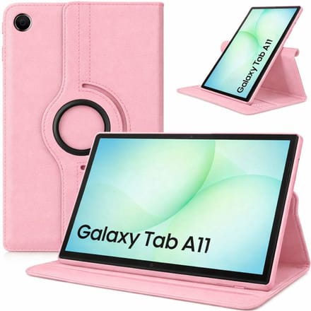 Arara Hoes Geschikt voor Samsung Galaxy Tab A11 - 360° draaibaar - tablethoes - Roze