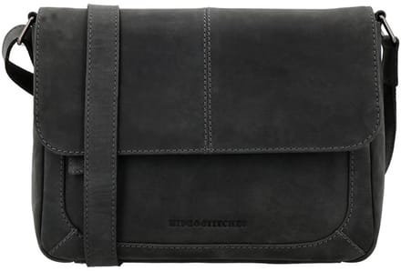 Hide & Stitches Schoudertas met Overslag Idaho Zwart