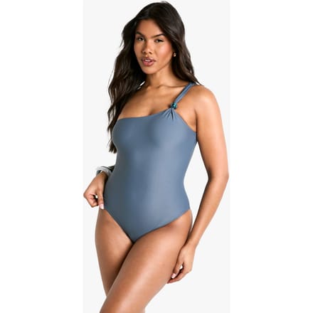 boohoo Dames Badpak met kralen op een schouder | Leisteen | Maat: 36