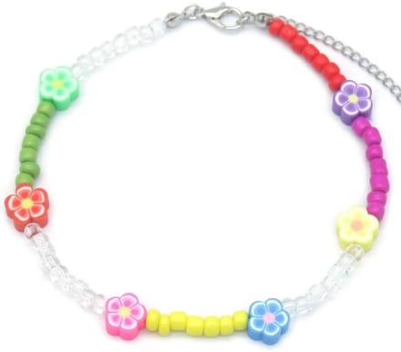 She life style - Kleurrijke bloemen enkelband - Multi kleuren