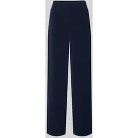 Stoffen broek met achterzakken met strook en elastische band
