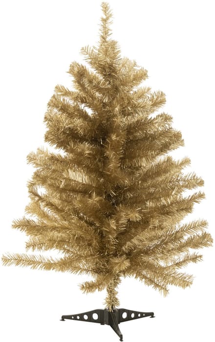 J-Line kerstboom - kunststof - goud - small