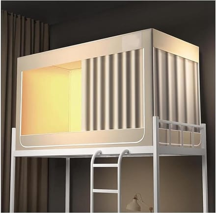 Bed Tent - Slaapcabine - Privacy Creëren - Dubbelzijdig Ontwerp - Voor 2 Bedden - Donkergrijs