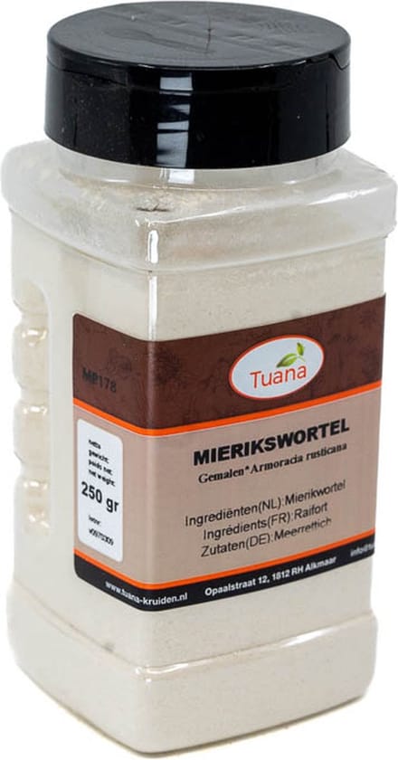 Tuana Kruiden - Mierikswortel Gemalen - Strooibus 150 Gram - Tuanashop - MP-M-0009