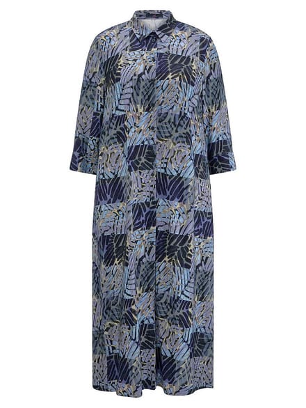 Jurk overhemdkraag Van Emilia Lay blauw
