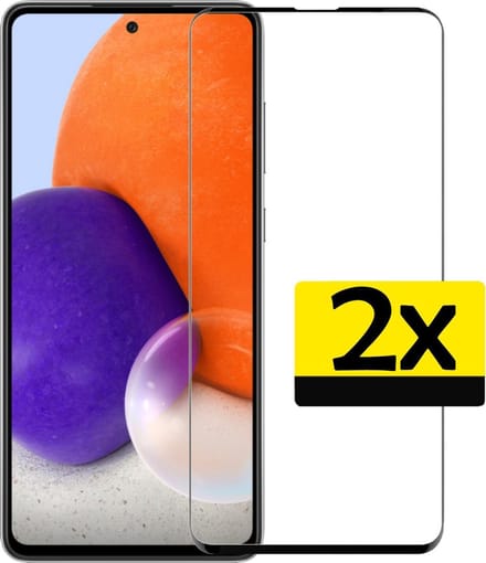 Screenprotector - Geschikt voor Samsung Galaxy A72 - 2 Stuks - Full Cover - Beschermglas - Gehard Glas - Tempered Glass - Screen Protector
