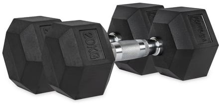 VirtuFit Hexa Dumbbell Pro Set - 2 x 20 kg - Hexagon Dumbbell - Krachttraining - Set van 2