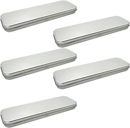Dailygoods- Pennenetui 5 x Metalen - Inklapbaar Blikje