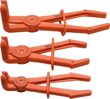 BGS Slang afklemtangenset 90° gebogen 155-220 mm 3 delig