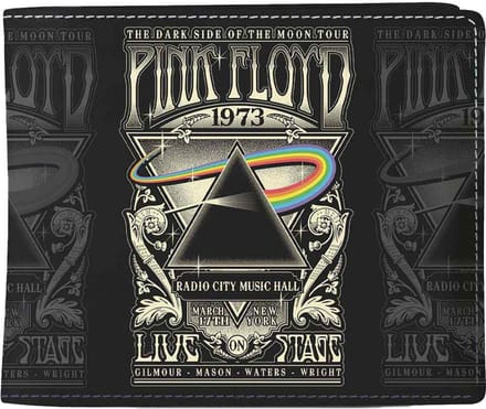 Rocksax Pink Floyd - 1973 Live Portemonnee - Zwart