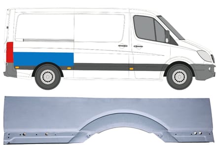 Reparatiepaneel achter spatbord grote voor Mercedes Sprinter 2006-2018 / Rechts