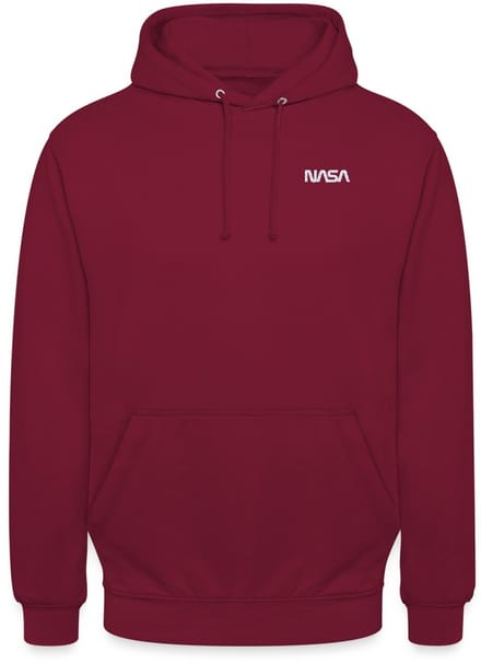 NASA Logo Klein Wit Borduurwerk Hoodie Unisex