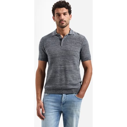 No Excess Pullover Short Sleeve Polo Navy  L