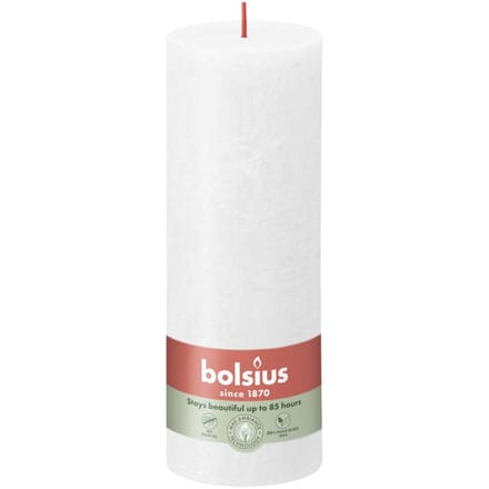 Bolsius Stompkaars Rustiek wit 190x68 mm