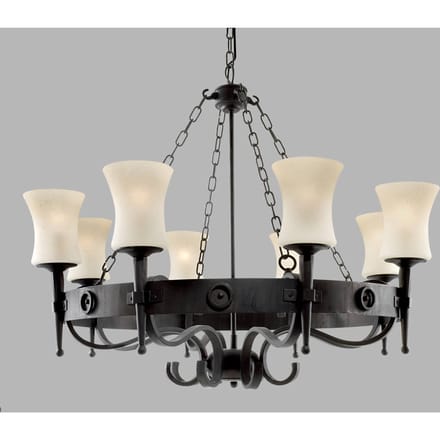 Searchlight Kroonluchter Cartwheel, 8-lamps