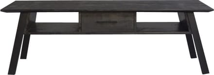 Tv-meubel Berlin mangohout 1 lade 150 cm - Zwart