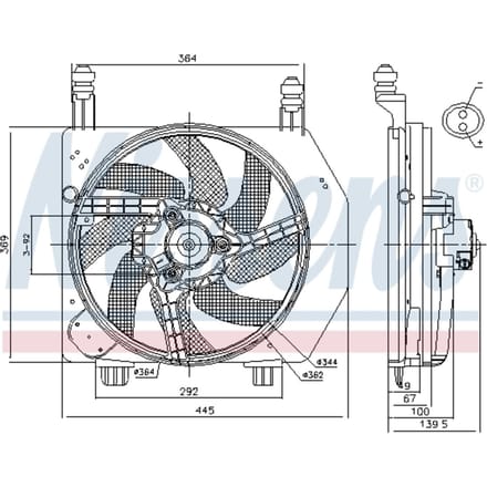 Koelventilatorwiel, motorkoeling NISSENS 85172