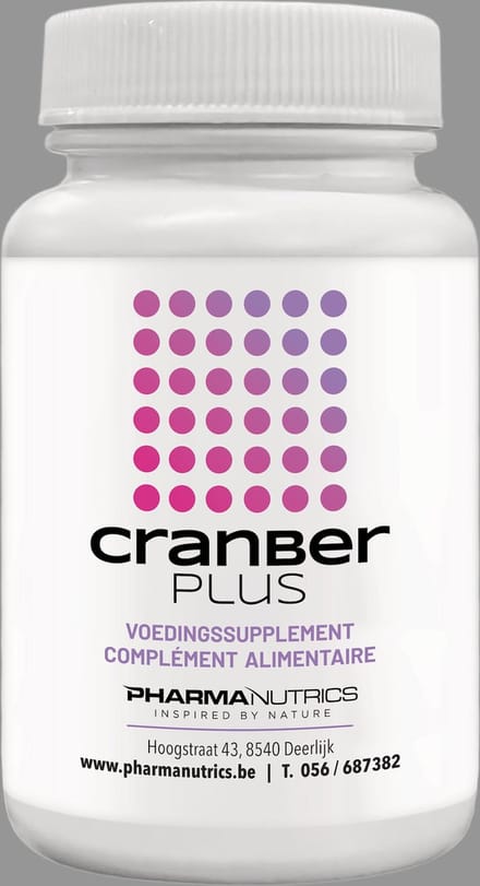 CRANBER PLUS 60 TABL PHARMANUTRICS//URINEWEGEN//VEENBESSEN//D-MANNOSE//VITAMINE C//OPC//URINEWEGEN