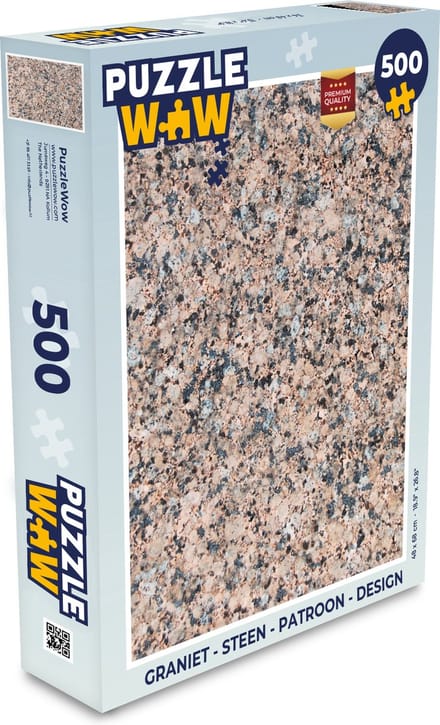 Puzzel Graniet - Steen - Patroon - Design - Bruin - Grijs - Legpuzzel - Puzzel 500 stukjes