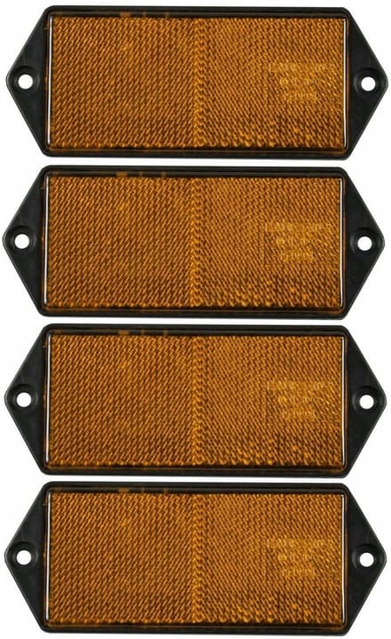 Benson Reflector - 4x - oranje - rechthoek - schroefbevestiging - 100 x 45 mm