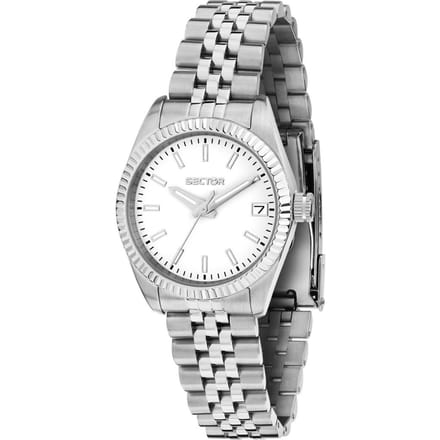 Sector 240 Roestvrij Staal Witte Wijzerplaat Quartz R3253240514 Dameshorloge wit