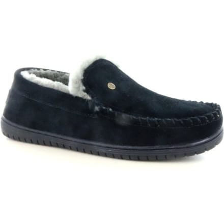 Warmbat Grizzly Suede Heren Sloffen - Zwart