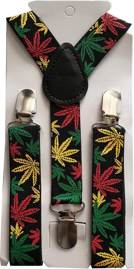 Fako Fashion® - Kinder Bretels - Print - Blad - 65cm - Jamaica