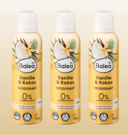 Balea Deodorant Vanille & Kokos | 3x 200ml