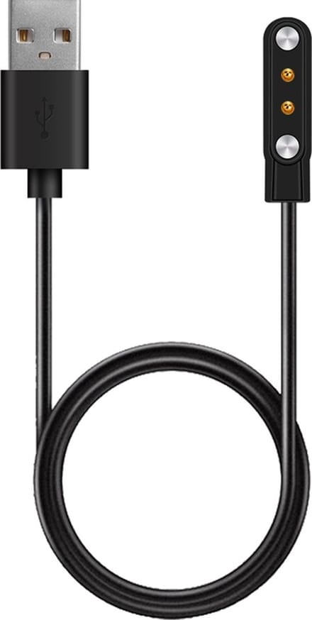 Oplader - USB oplaadkabel - geschikt voor Xiaomi Haylou Solar - 1 meter - zwart