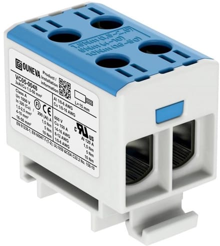 Ouneva Group VC05-0048 Verdeelblok Schroeven Blauw 1 stuk(s)