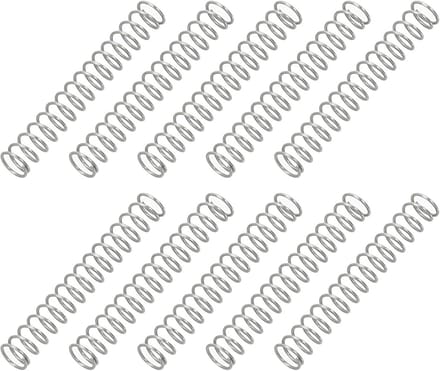 Set van 10 Roestvrijstalen Compressieveren 0.3mm Draaddiameter 3mm Buitendiameter
